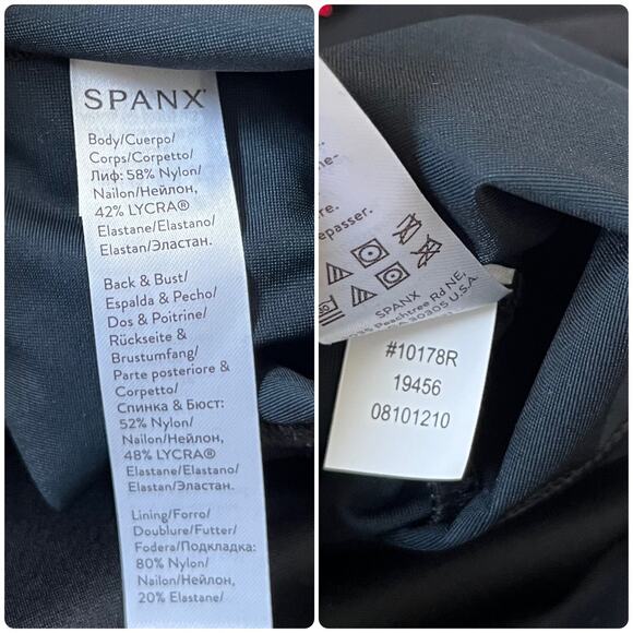 Spanx New Smart Grip Open Bust Full Slip Black Size XL Style 10178 Shapewear - Picture 10 of 12
